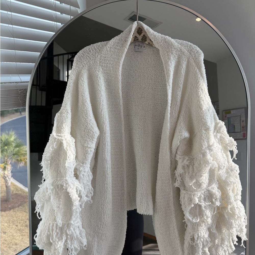Princess Polly White Textured Cardigan